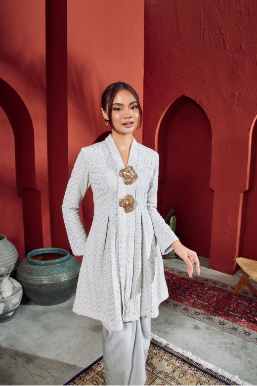 ELFIYAA KEBAYA SULAM - GREY