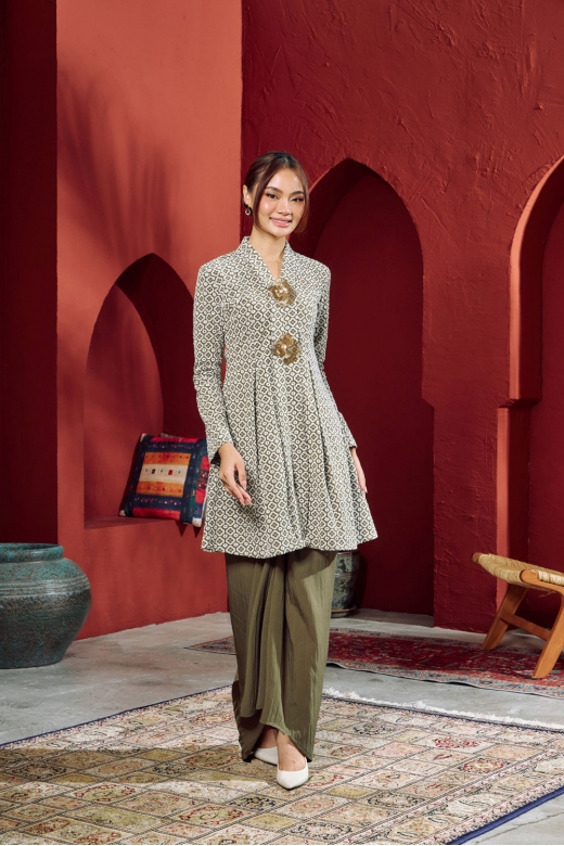 ELFIYAA KEBAYA SULAM - OLIVE