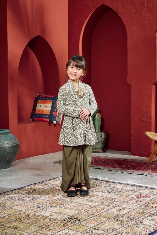 ELFIYAA KEBAYA SULAM ( girl ) - OLIVE