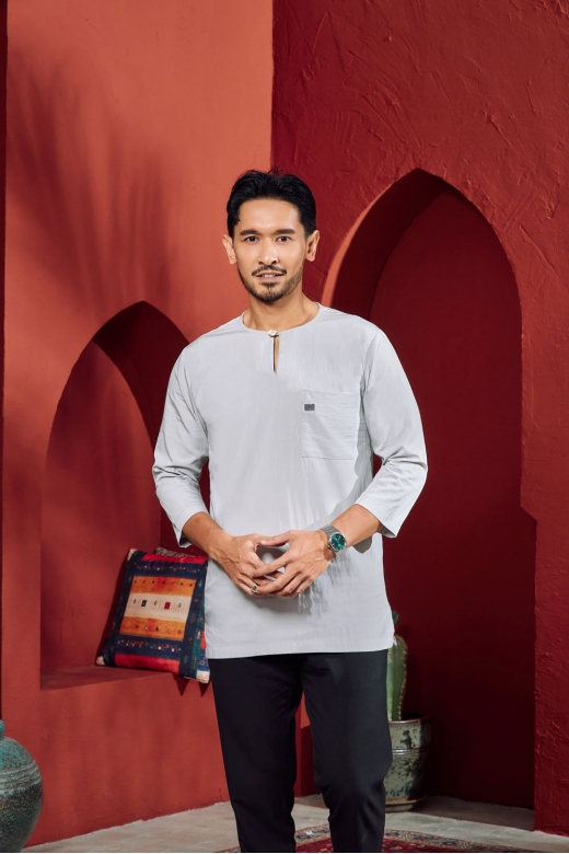 Rumii Johor Tops - Grey