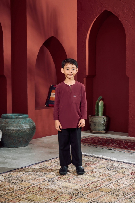 Rumii Johor Tops ( Boy ) - Vintage maroon