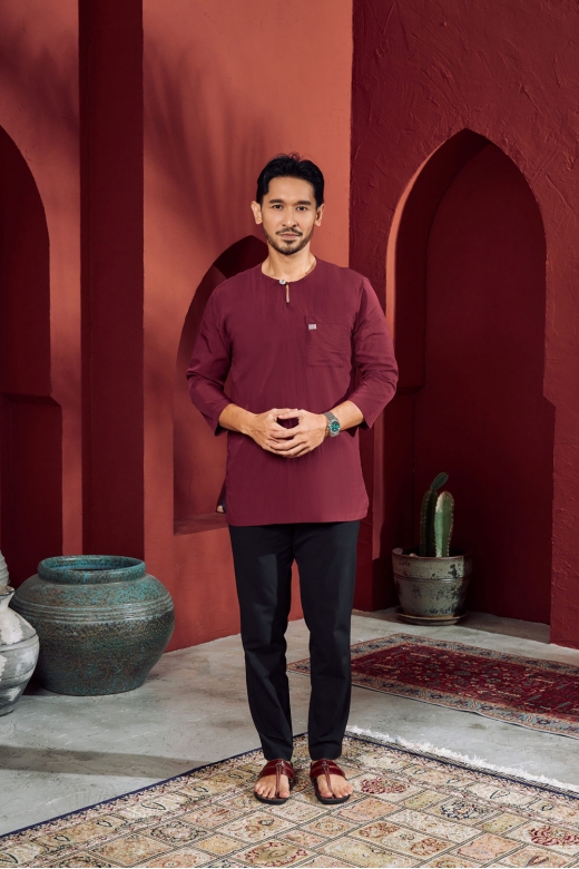 Rumii Johor Tops - Vintage Maroon